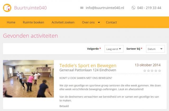 Buurtruimte040 Zoeken op activiteit