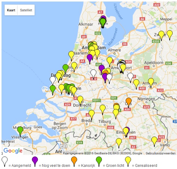 Kaart op Ruimte om te wonen